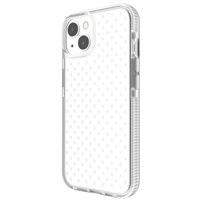 For iPhone 13 Grid Pattern Shockproof Transparent TPU Phone Case(White) - iPhone 13 Cases by buy2fix | Online Shopping UK | buy2fix
