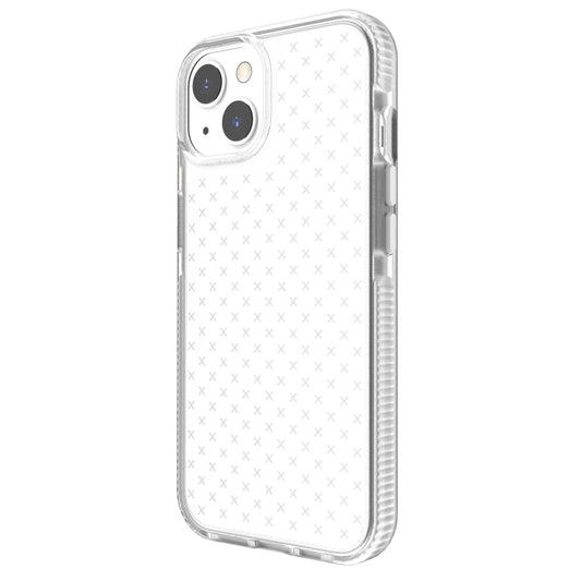 For iPhone 13 Grid Pattern Shockproof Transparent TPU Phone Case(White) - iPhone 13 Cases by buy2fix | Online Shopping UK | buy2fix