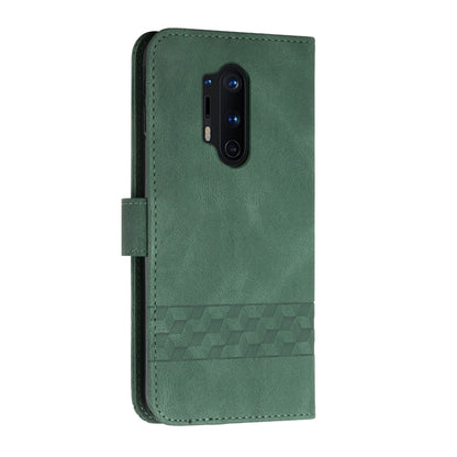 Cubic Skin Feel Flip Leather Phone Case For OnePlus 8 Pro(Green) - OnePlus Cases by buy2fix | Online Shopping UK | buy2fix