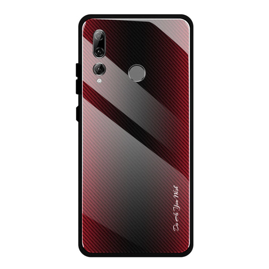 For Huawei Enjoy 9s / Honor 10i / 20i / 20 Lite / P Smart Plus 2019 / Maimang 8 Texture Gradient Glass Protective Case(Red) by buy2fix