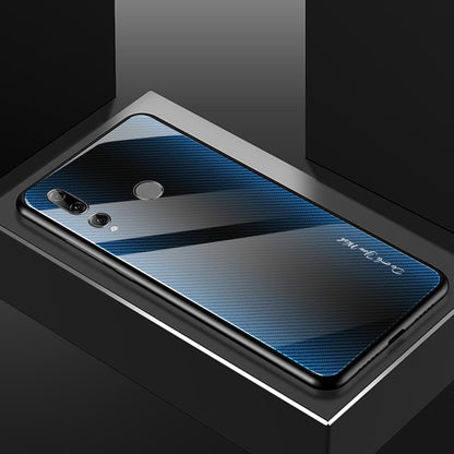 For Huawei Enjoy 9s / Honor 10i / 20i / 20 Lite / P Smart Plus 2019 / Maimang 8 Texture Gradient Glass Protective Case(Blue) - Honor Cases by buy2fix | Online Shopping UK | buy2fix