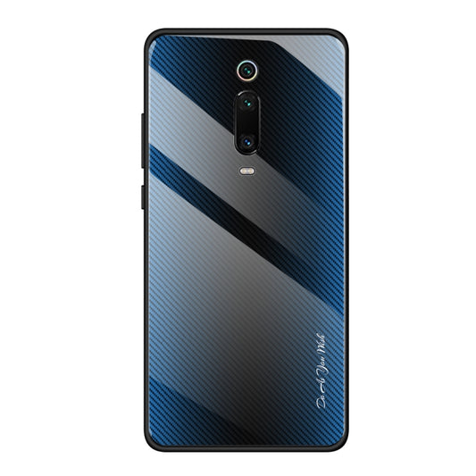 For Xiaomi Redmi K20 / K20 Pro / 9T Texture Gradient Glass Protective Case(Blue) - Xiaomi Cases by buy2fix | Online Shopping UK | buy2fix