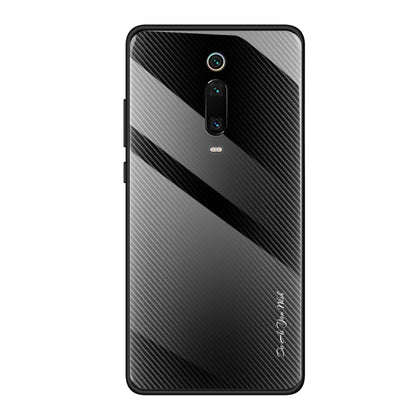 For Xiaomi Redmi K20 / K20 Pro / 9T Texture Gradient Glass Protective Case(Black) - Xiaomi Cases by buy2fix | Online Shopping UK | buy2fix