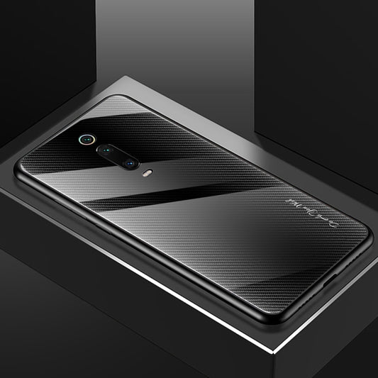 For Xiaomi Redmi K20 / K20 Pro / 9T Texture Gradient Glass Protective Case(Black) - Xiaomi Cases by buy2fix | Online Shopping UK | buy2fix