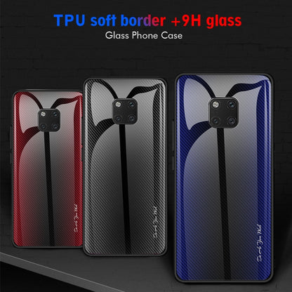 For Huawei Mate 20 Pro  Texture Gradient Glass Protective Case(Black) - Huawei Cases by buy2fix | Online Shopping UK | buy2fix