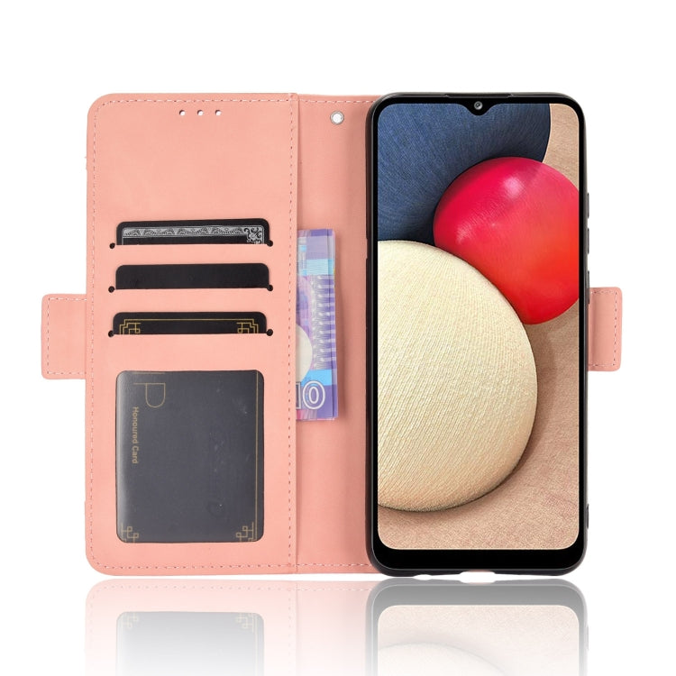 For Samsung Galaxy A03s 164mm Version Skin Feel Calf Pattern Leather Phone Case(Pink) by buy2fix