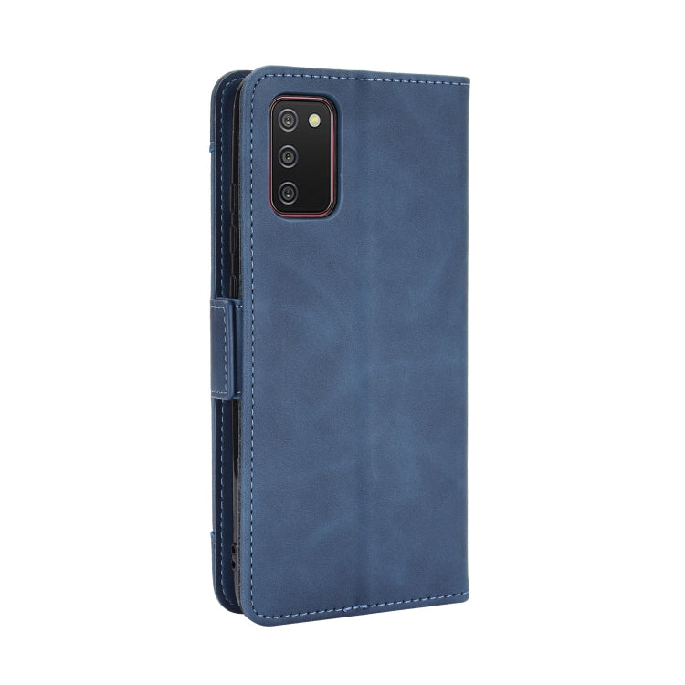 For Samsung Galaxy A03s 164mm Version Skin Feel Calf Pattern Leather Phone Case(Blue) by buy2fix