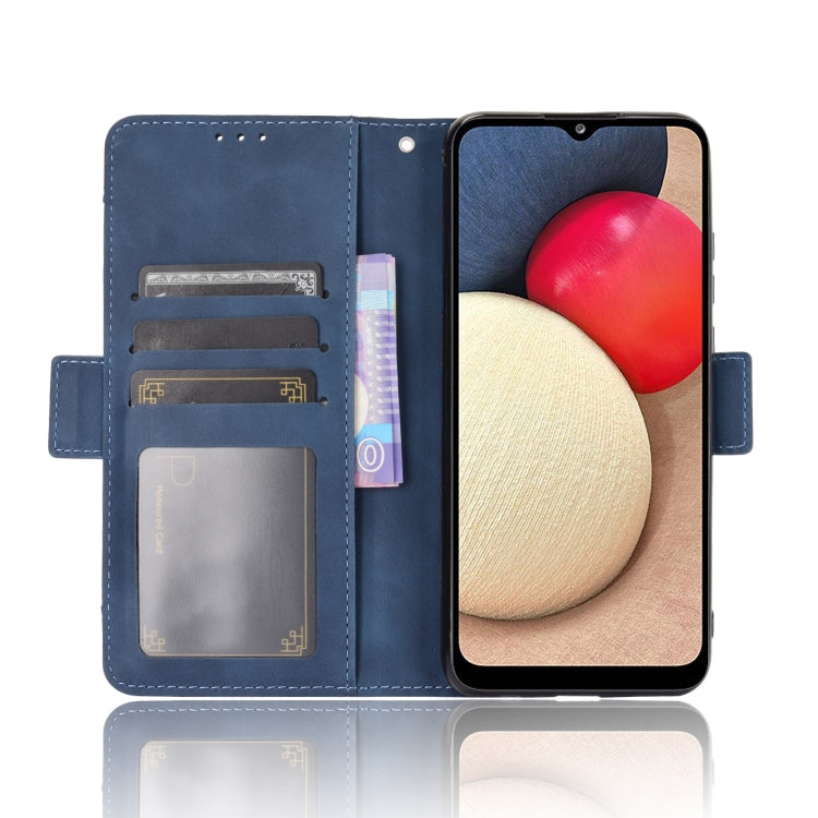 For Samsung Galaxy A03s 164mm Version Skin Feel Calf Pattern Leather Phone Case(Blue) by buy2fix