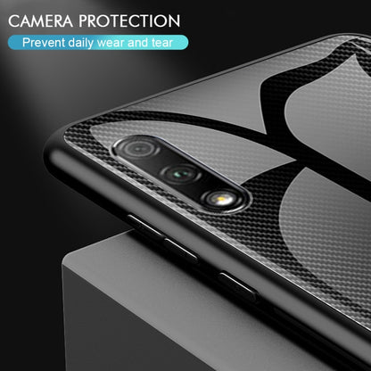 For Huawei Honor 9x Texture Gradient Glass Protective Case(Blue) - Honor Cases by buy2fix | Online Shopping UK | buy2fix