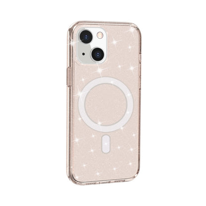 For iPhone 13 Terminator Style Glitter Powder MagSafe Magnetic Phone Case(Gold) - iPhone 13 Cases by buy2fix | Online Shopping UK | buy2fix