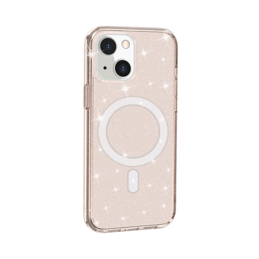 For iPhone 13 Terminator Style Glitter Powder MagSafe Magnetic Phone Case(Gold) - iPhone 13 Cases by buy2fix | Online Shopping UK | buy2fix