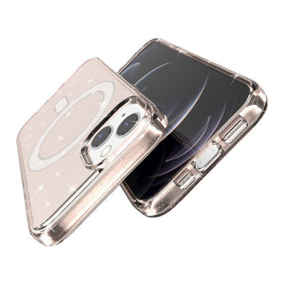 For iPhone 13 Terminator Style Glitter Powder MagSafe Magnetic Phone Case(Gold) - iPhone 13 Cases by buy2fix | Online Shopping UK | buy2fix