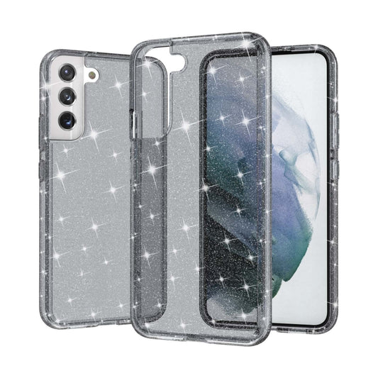 For Samsung Galaxy S22 5G Shockproof Terminator Style Glitter Powder Protective Phone Case(Grey) - Galaxy S22 5G Cases by buy2fix | Online Shopping UK | buy2fix