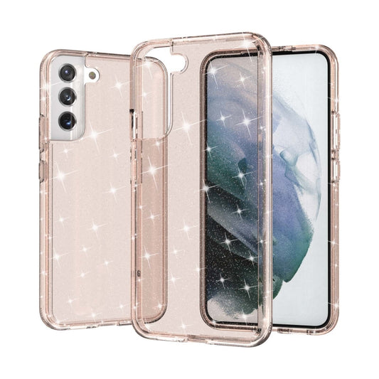 For Samsung Galaxy S22+ 5G Shockproof Terminator Style Glitter Powder Protective Phone Case(Gold) - Galaxy S22+ 5G Cases by buy2fix | Online Shopping UK | buy2fix