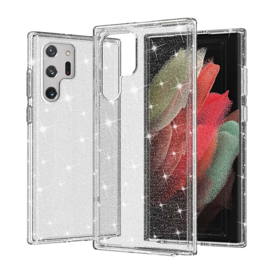 For Samsung Galaxy S22 Ultra 5G Shockproof Terminator Style Glitter Powder Protective Phone Case(White) - Galaxy S22 Ultra 5G Cases by buy2fix | Online Shopping UK | buy2fix