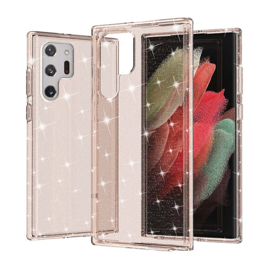 For Samsung Galaxy S22 Ultra 5G Shockproof Terminator Style Glitter Powder Protective Phone Case(Gold) - Galaxy S22 Ultra 5G Cases by buy2fix | Online Shopping UK | buy2fix