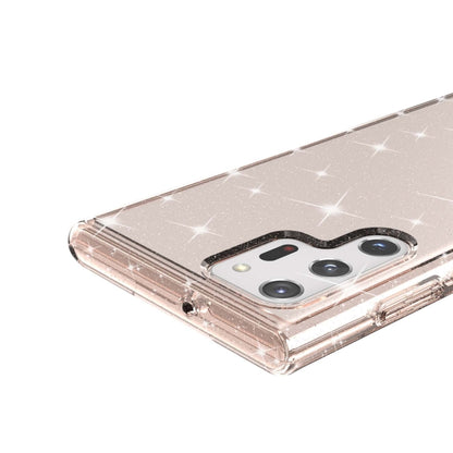 For Samsung Galaxy S22 Ultra 5G Shockproof Terminator Style Glitter Powder Protective Phone Case(Gold) - Galaxy S22 Ultra 5G Cases by buy2fix | Online Shopping UK | buy2fix