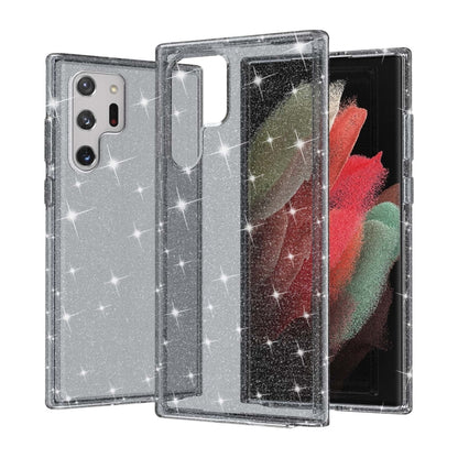 For Samsung Galaxy S22 Ultra 5G Shockproof Terminator Style Glitter Powder Protective Phone Case(Grey) - Galaxy S22 Ultra 5G Cases by buy2fix | Online Shopping UK | buy2fix