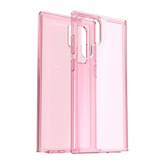 For Samsung Galaxy S22 Ultra 5G Shockproof Terminator Style Transparent Protective Phone Case(Pink) by buy2fix