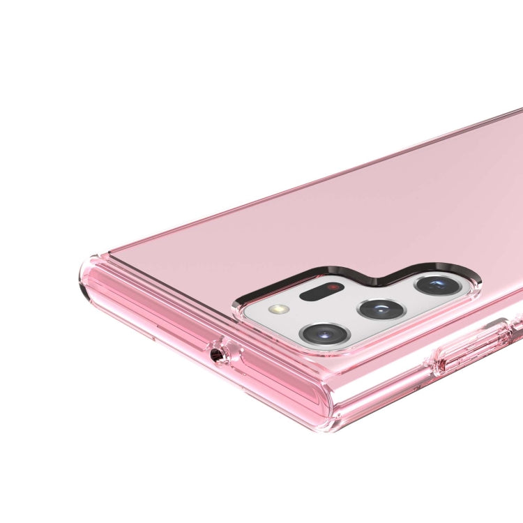 For Samsung Galaxy S22 Ultra 5G Shockproof Terminator Style Transparent Protective Phone Case(Pink) - Galaxy S22 Ultra 5G Cases by buy2fix | Online Shopping UK | buy2fix