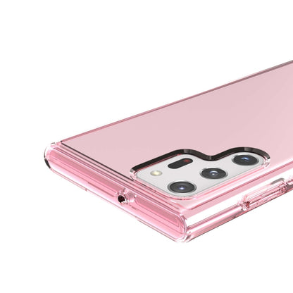 For Samsung Galaxy S22 Ultra 5G Shockproof Terminator Style Transparent Protective Phone Case(Pink) - Galaxy S22 Ultra 5G Cases by buy2fix | Online Shopping UK | buy2fix