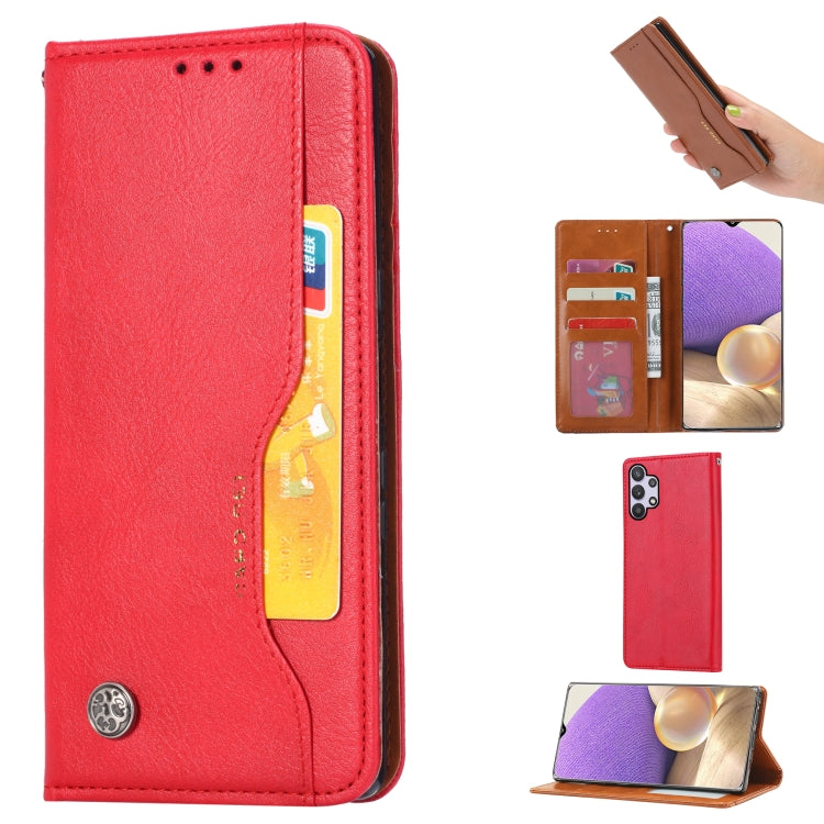 For Samsung Galaxy A33 5G Knead Skin Texture Leather Phone Case(Red) by buy2fix