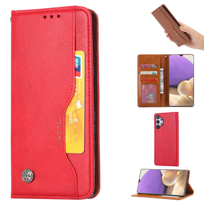 For Samsung Galaxy A33 5G Knead Skin Texture Leather Phone Case(Red) by buy2fix