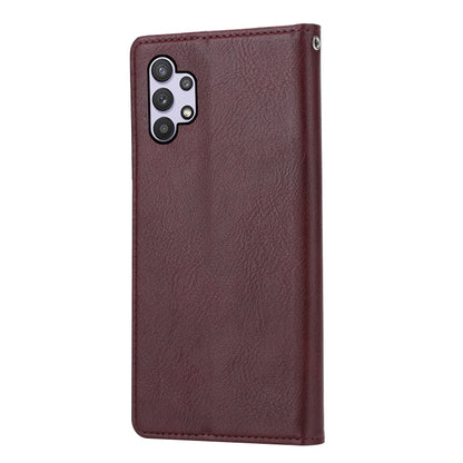 For Samsung Galaxy A33 5G Knead Skin Texture Leather Phone Case(Wine Red) by buy2fix