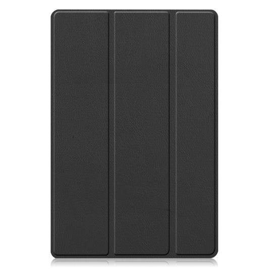 For Samsung Galaxy Tab A8 2021 Three-folding Holder Custer Texture Leather Tablet Case(Black) - Other Galaxy Tab PC by buy2fix | Online Shopping UK | buy2fix