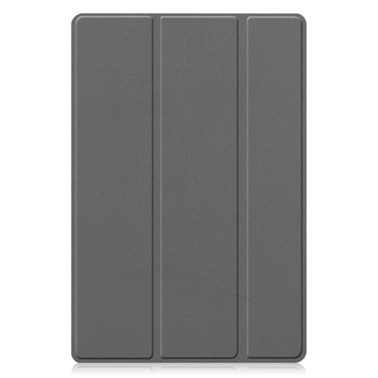 For Samsung Galaxy Tab A8 2021 Three-folding Holder Custer Texture Leather Tablet Case(Grey) - Other Galaxy Tab PC by buy2fix | Online Shopping UK | buy2fix