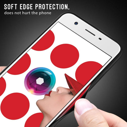 For OPPO F5 Texture Gradient Glass Protective Case(Rose Red) by buy2fix