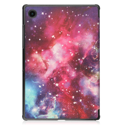 For Samsung Galaxy Tab A8 2021 Painted Leather Tablet Case with 3-Fold Holder(Milky Way) - Other Galaxy Tab PC by buy2fix | Online Shopping UK | buy2fix