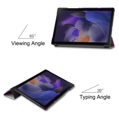 For Samsung Galaxy Tab A8 2021 Painted Leather Tablet Case with 3-Fold Holder(Milky Way) - Other Galaxy Tab PC by buy2fix | Online Shopping UK | buy2fix