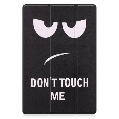 For Samsung Galaxy Tab A8 2021 Painted Leather Tablet Case with 3-Fold Holder(Big Eye Me) - Other Galaxy Tab PC by buy2fix | Online Shopping UK | buy2fix