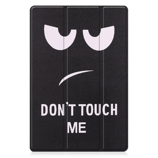For Samsung Galaxy Tab A8 2021 Painted Leather Tablet Case with 3-Fold Holder(Big Eye Me) - Other Galaxy Tab PC by buy2fix | Online Shopping UK | buy2fix