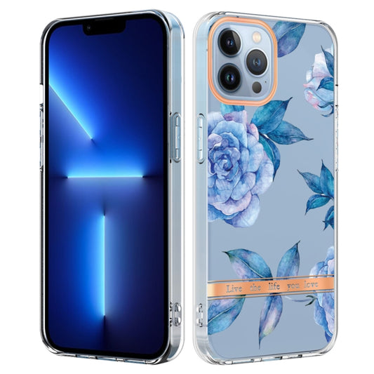 For iPhone 13 Pro Flowers and Plants Series IMD TPU Phone Case (Orchid Peony) - iPhone 13 Pro Cases by buy2fix | Online Shopping UK | buy2fix