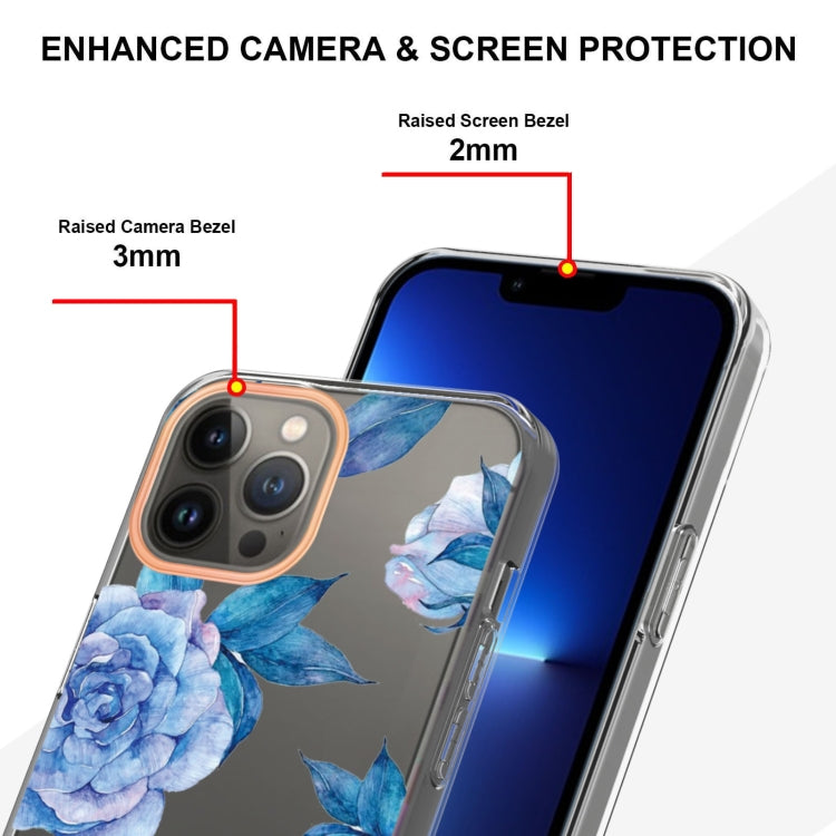 For iPhone 13 Pro Flowers and Plants Series IMD TPU Phone Case (Orchid Peony) - iPhone 13 Pro Cases by buy2fix | Online Shopping UK | buy2fix