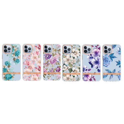 For iPhone 13 Pro Flowers and Plants Series IMD TPU Phone Case (Orchid Peony) - iPhone 13 Pro Cases by buy2fix | Online Shopping UK | buy2fix