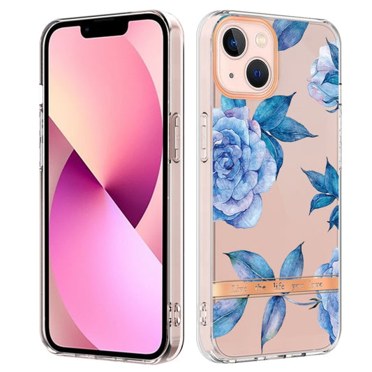For iPhone 13 mini Flowers and Plants Series IMD TPU Phone Case (Orchid Peony) - iPhone 13 mini Cases by buy2fix | Online Shopping UK | buy2fix