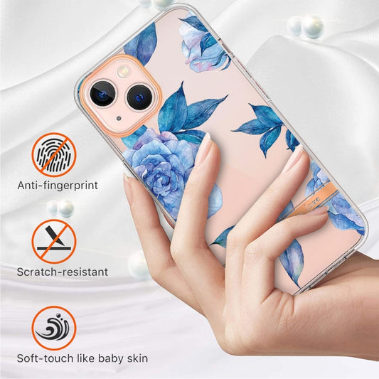 For iPhone 13 mini Flowers and Plants Series IMD TPU Phone Case (Orchid Peony) - iPhone 13 mini Cases by buy2fix | Online Shopping UK | buy2fix