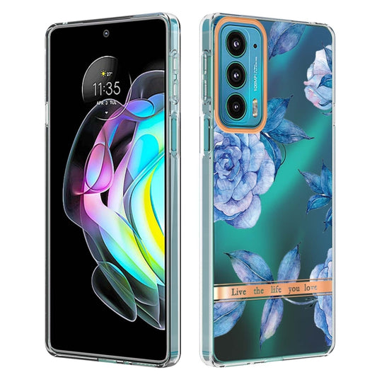 Flowers and Plants Series IMD TPU Phone Case For Motorola Edge 20(Orchid Peony) - Motorola Cases by buy2fix | Online Shopping UK | buy2fix