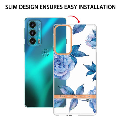 Flowers and Plants Series IMD TPU Phone Case For Motorola Edge 20(Orchid Peony) - Motorola Cases by buy2fix | Online Shopping UK | buy2fix