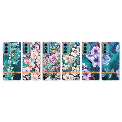 Flowers and Plants Series IMD TPU Phone Case For Motorola Edge 20(Orchid Peony) - Motorola Cases by buy2fix | Online Shopping UK | buy2fix