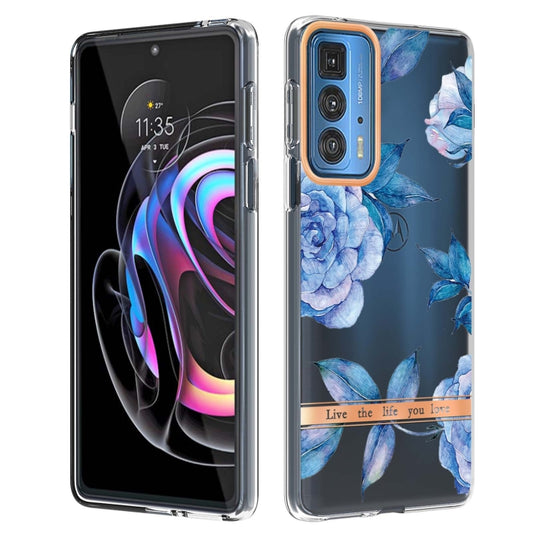Flowers and Plants Series IMD TPU Phone Case For Motorola Edge 20 Pro(Orchid Peony) - Motorola Cases by buy2fix | Online Shopping UK | buy2fix