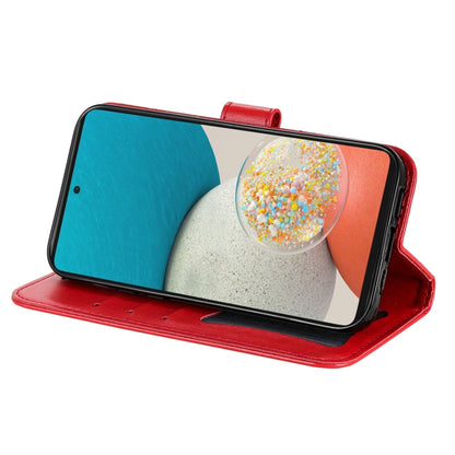 For Samsung Galaxy A53 5G 7-petal Flowers Embossing Pattern Horizontal Flip CasePhone Case(Red) by buy2fix