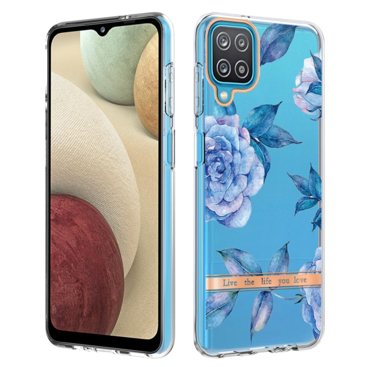 For Samsung Galaxy A12 Flowers and Plants Series IMD TPU Phone Case(Orchid Peony) by buy2fix