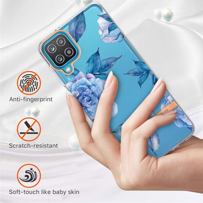 For Samsung Galaxy A12 Flowers and Plants Series IMD TPU Phone Case(Orchid Peony) by buy2fix