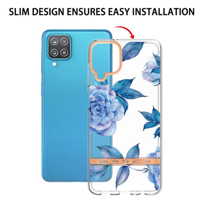 For Samsung Galaxy A12 Flowers and Plants Series IMD TPU Phone Case(Orchid Peony) by buy2fix