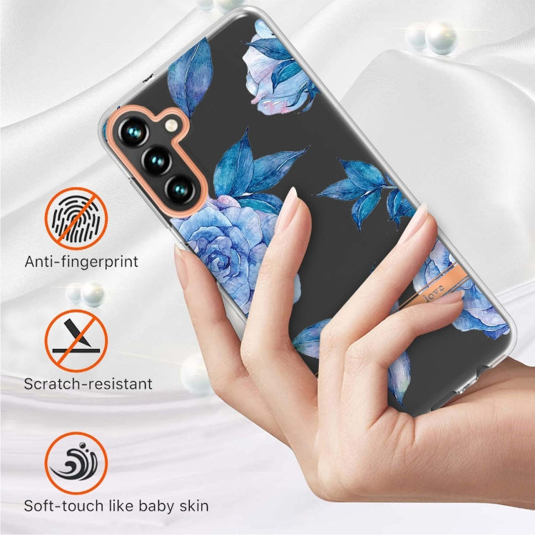 For Samsung Galaxy A13 Flowers and Plants Series IMD TPU Phone Case(Orchid Peony) by buy2fix