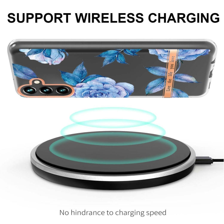 For Samsung Galaxy A13 Flowers and Plants Series IMD TPU Phone Case(Orchid Peony) by buy2fix